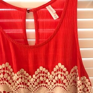 lace accented lightweight dress